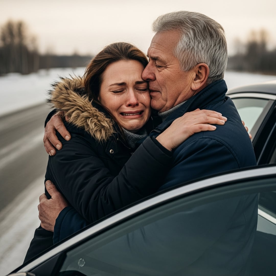 Five Years Ago, I Helped a Stranger on a Frozen Road – But the Truth in His Eyes Showed He ACTUALLY Saved My Life