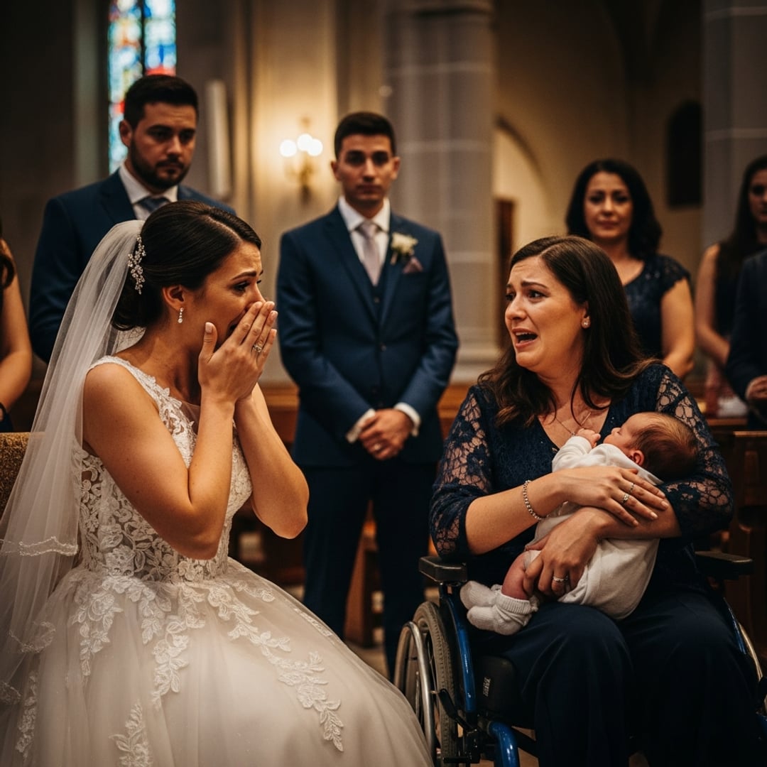 I Was About to Say "I Do" at the Altar, in My Dream Dress, When a Woman in a Wheelchair, Holding a Baby, Shouted: "LISTEN Before You Marry!"