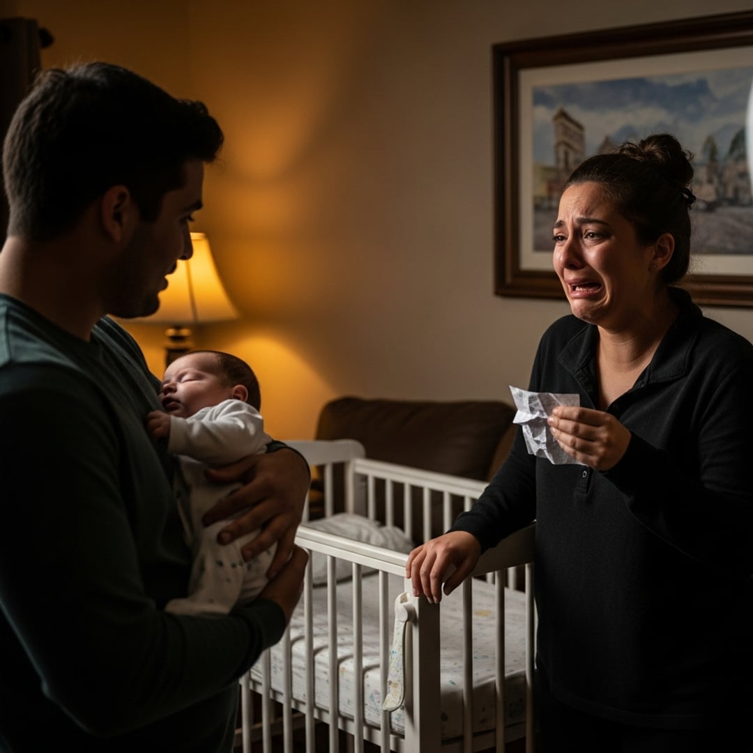 My Husband Showed Up with a Baby, Claiming a Stranger Asked Him to Watch Her Child at the Station—But a Hidden Note in the Crib Read: "DON'T TRUST YOUR HUSBAND," and What I Discovered CRUSHED Me Completely.