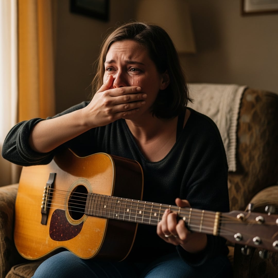 I was just cleaning the old guitar my dad gave me at 12 to sell it — but an inscription inside revealed a family secret that CHANGED EVERYTHING and made me cry uncontrollably.